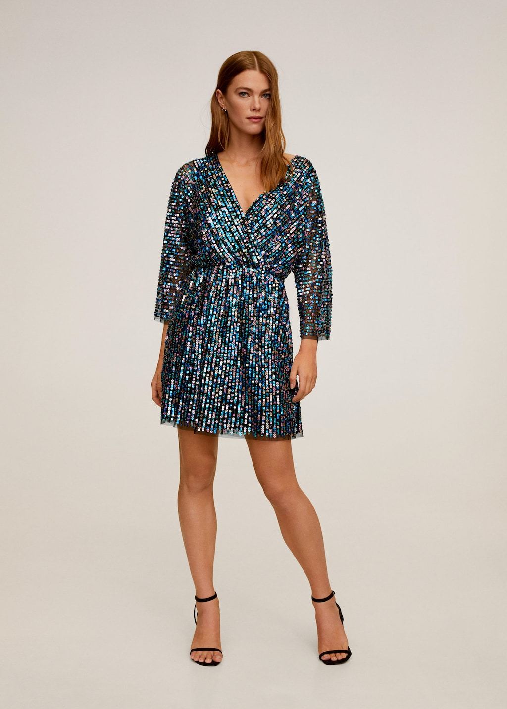 Sequin wrap dress