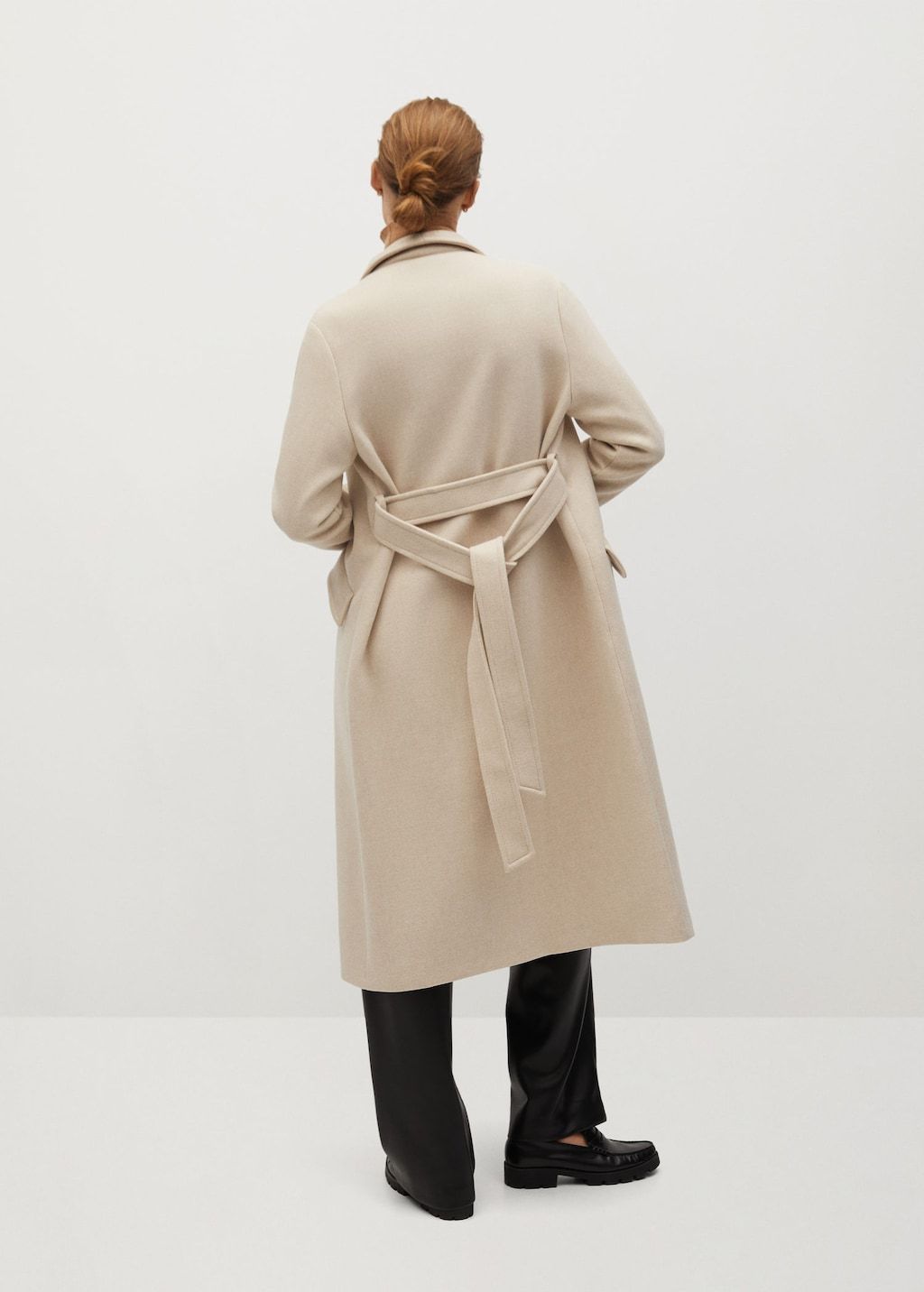 Belted wool coat
