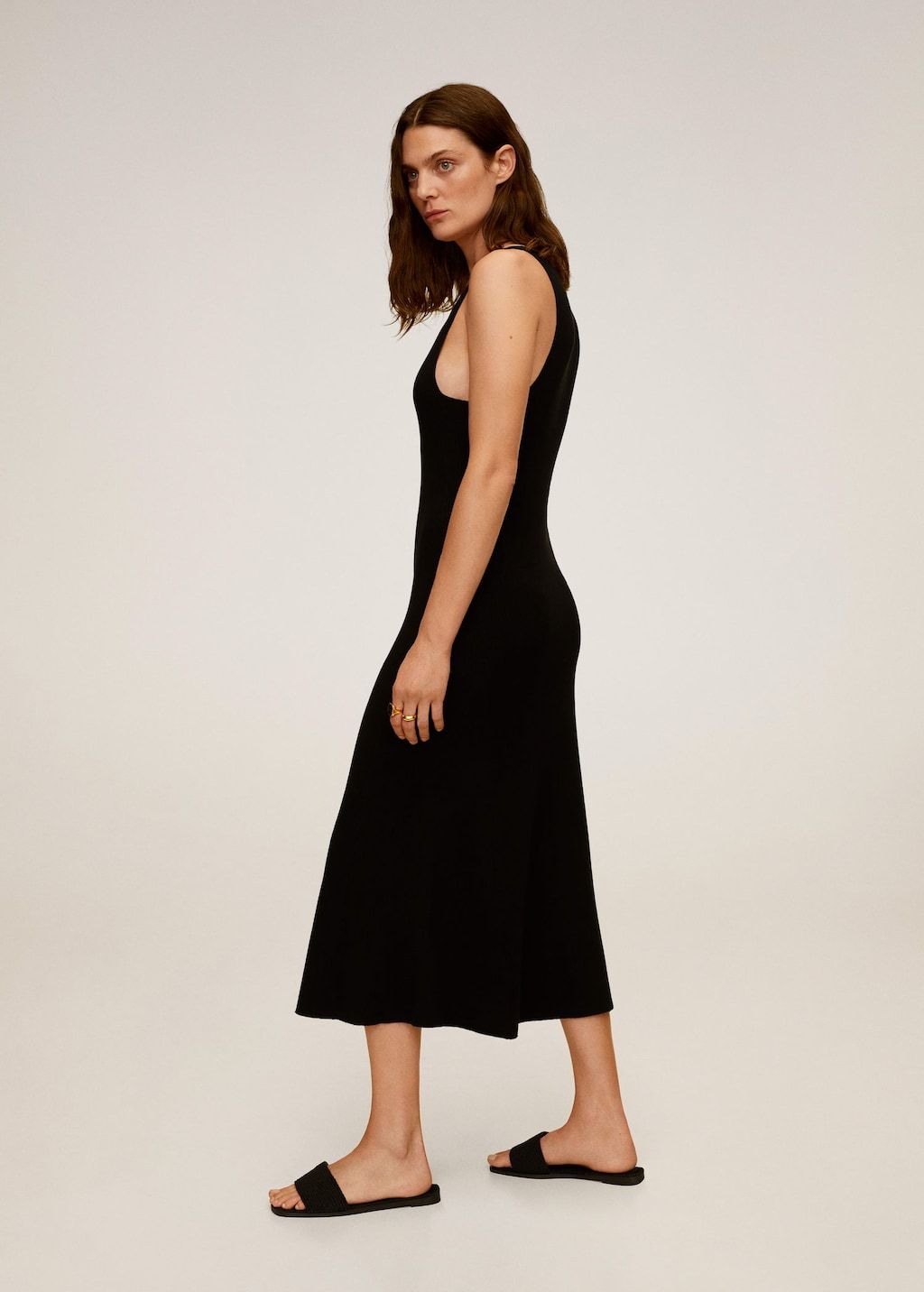 Ribbed midi dress