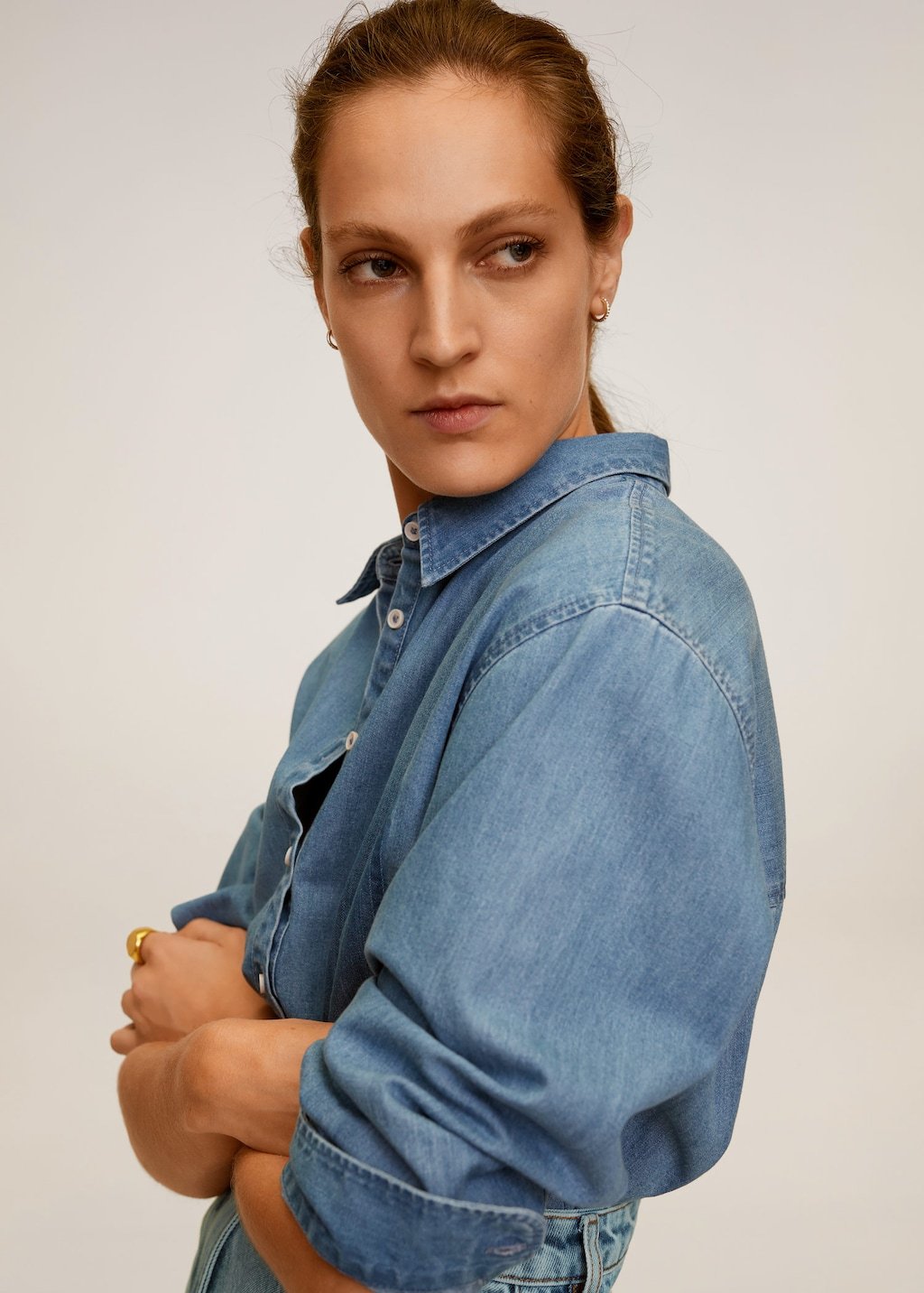 Oversize denim shirt