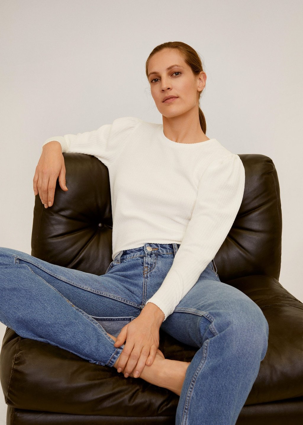 Puffed sleeves T-shirt