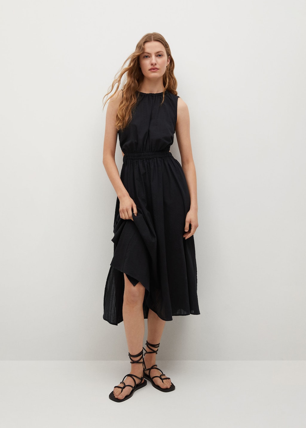 Vent cotton dress