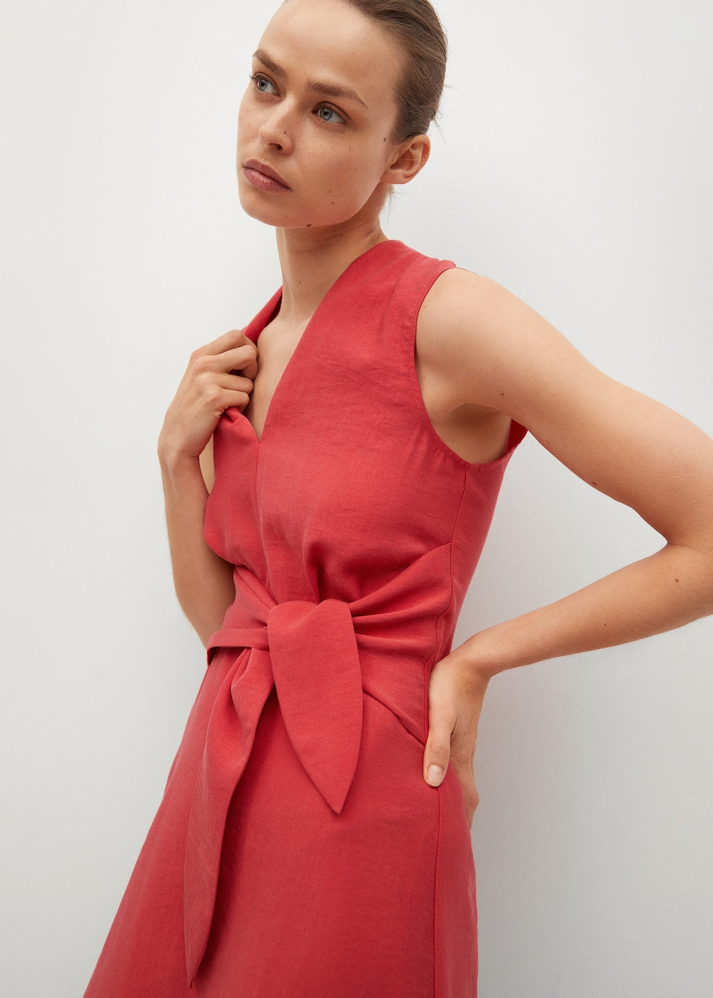 Lyocell dress with belt