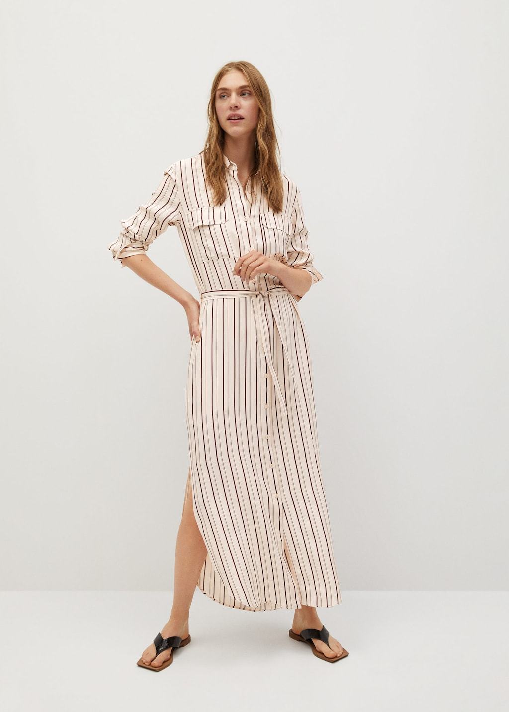 Striped shirt dress