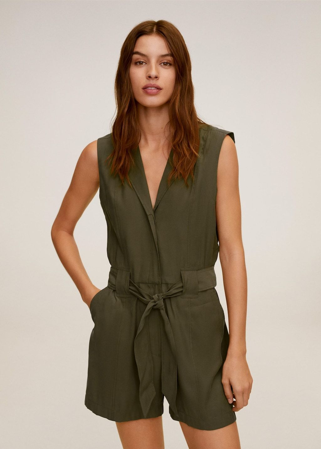 Bow short jumpsuit