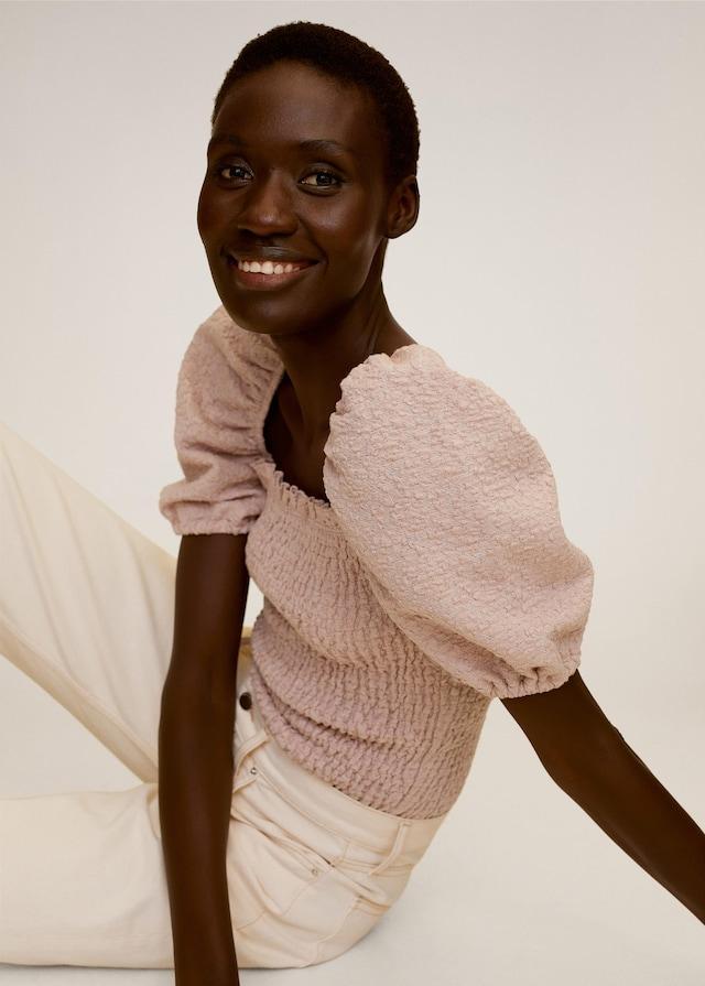 Elastic panel t-shirt