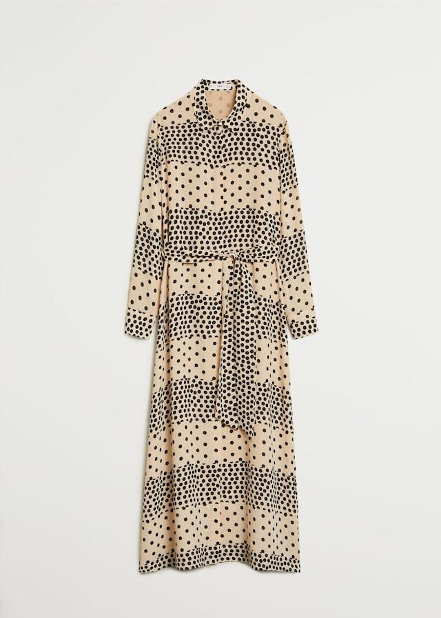 Polka dot shirt dress