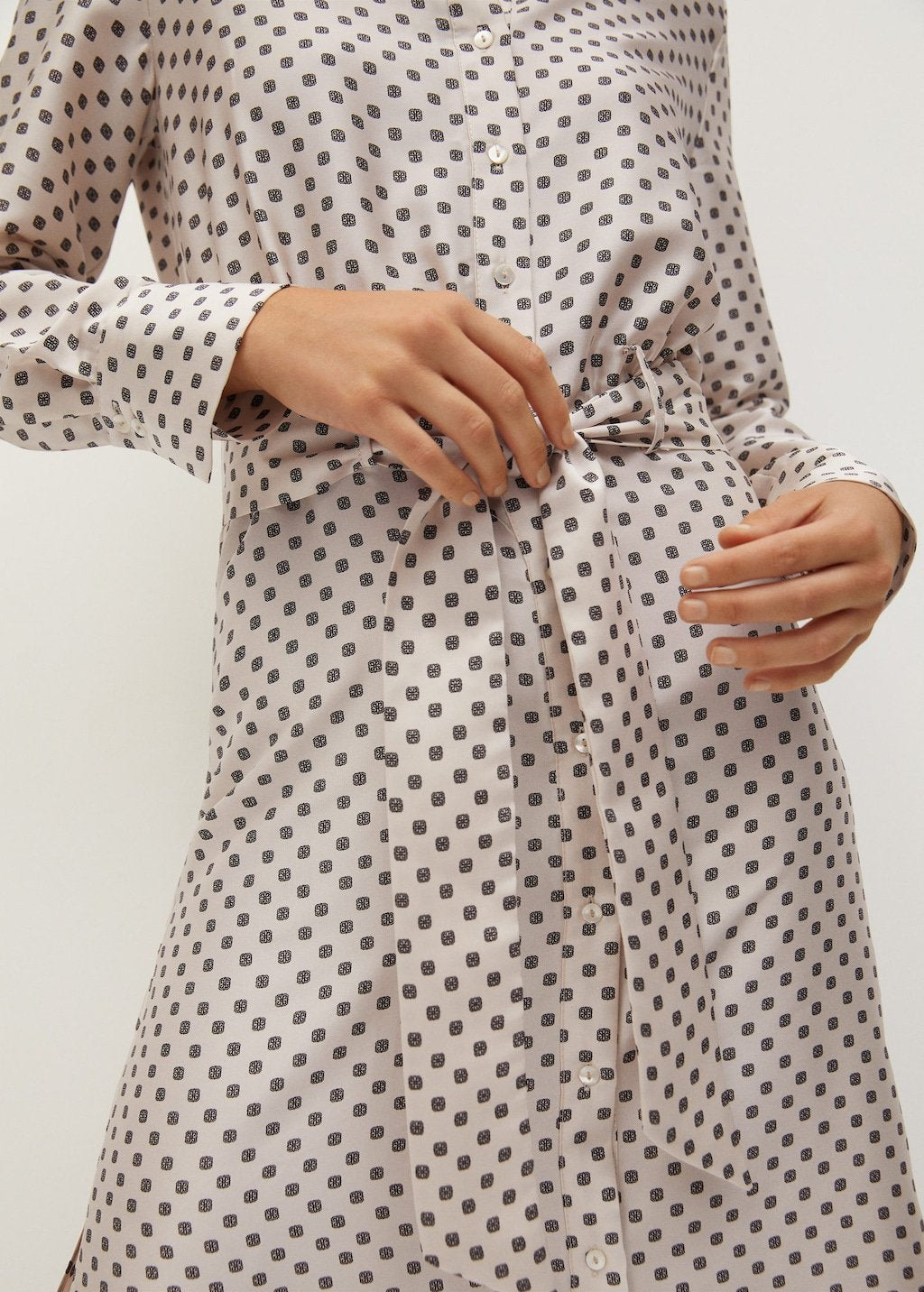 Printed shirt dress