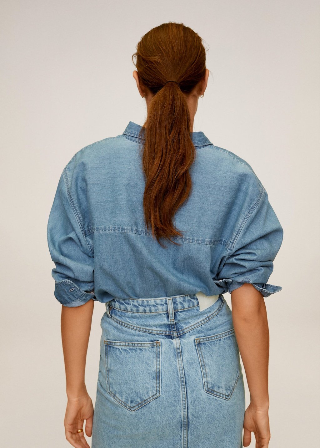 Oversize denim shirt