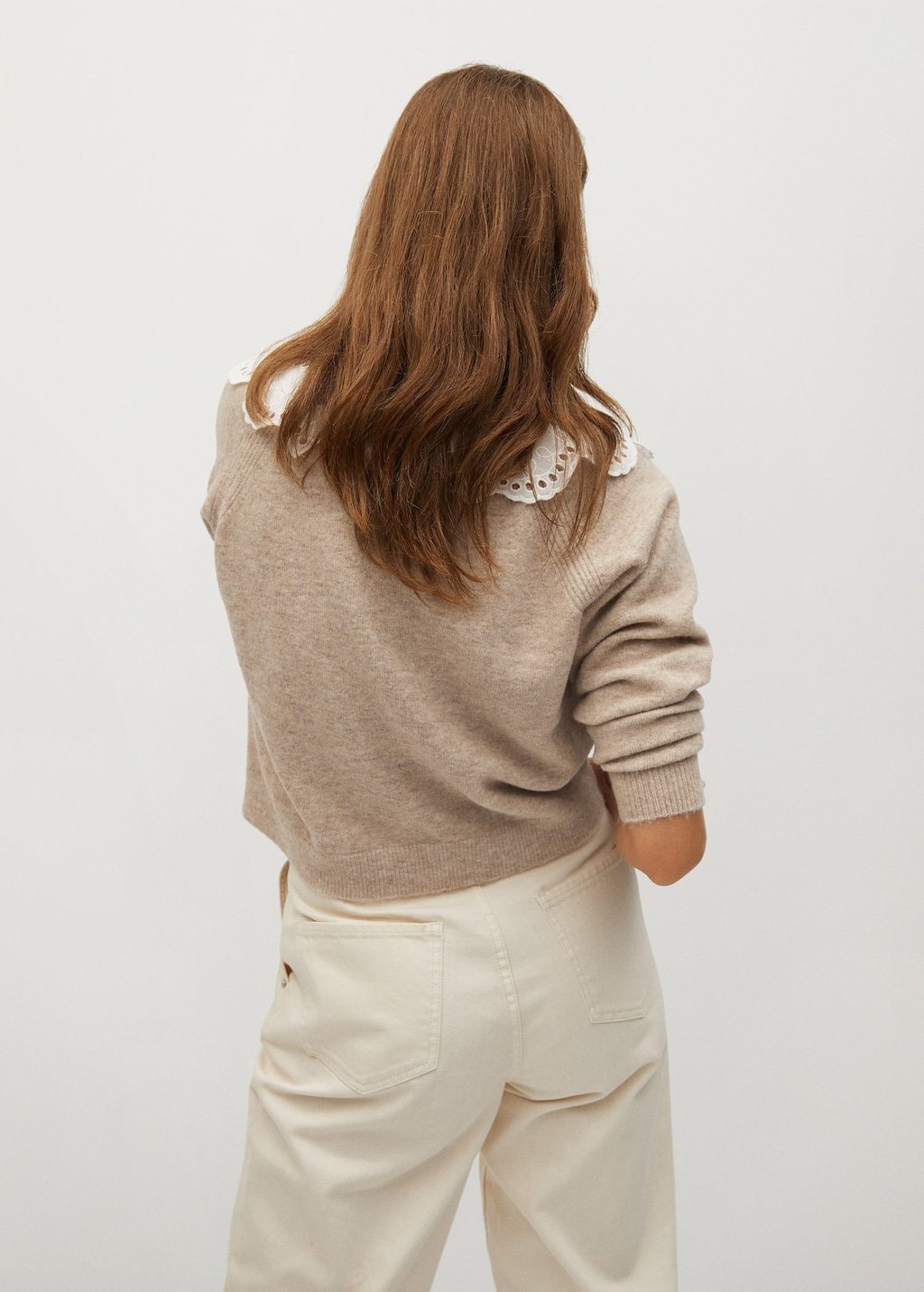 Baby doll neck cardigan