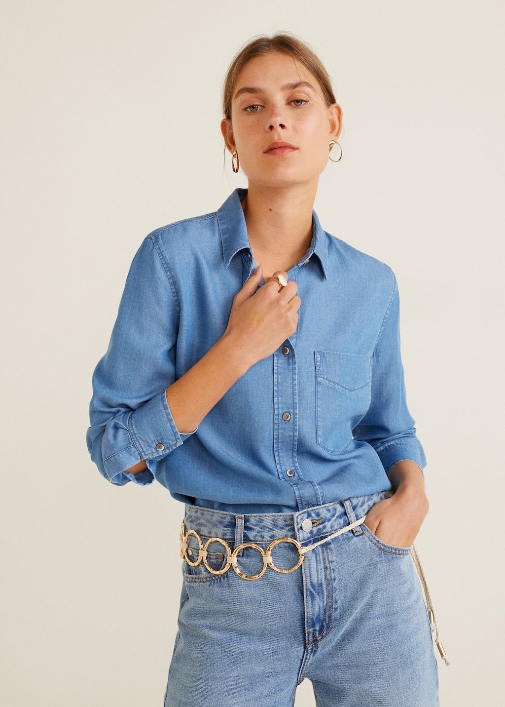 Denim style soft shirt