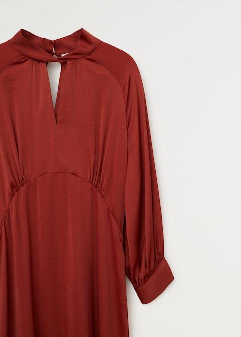 Asymmetrical satin dress