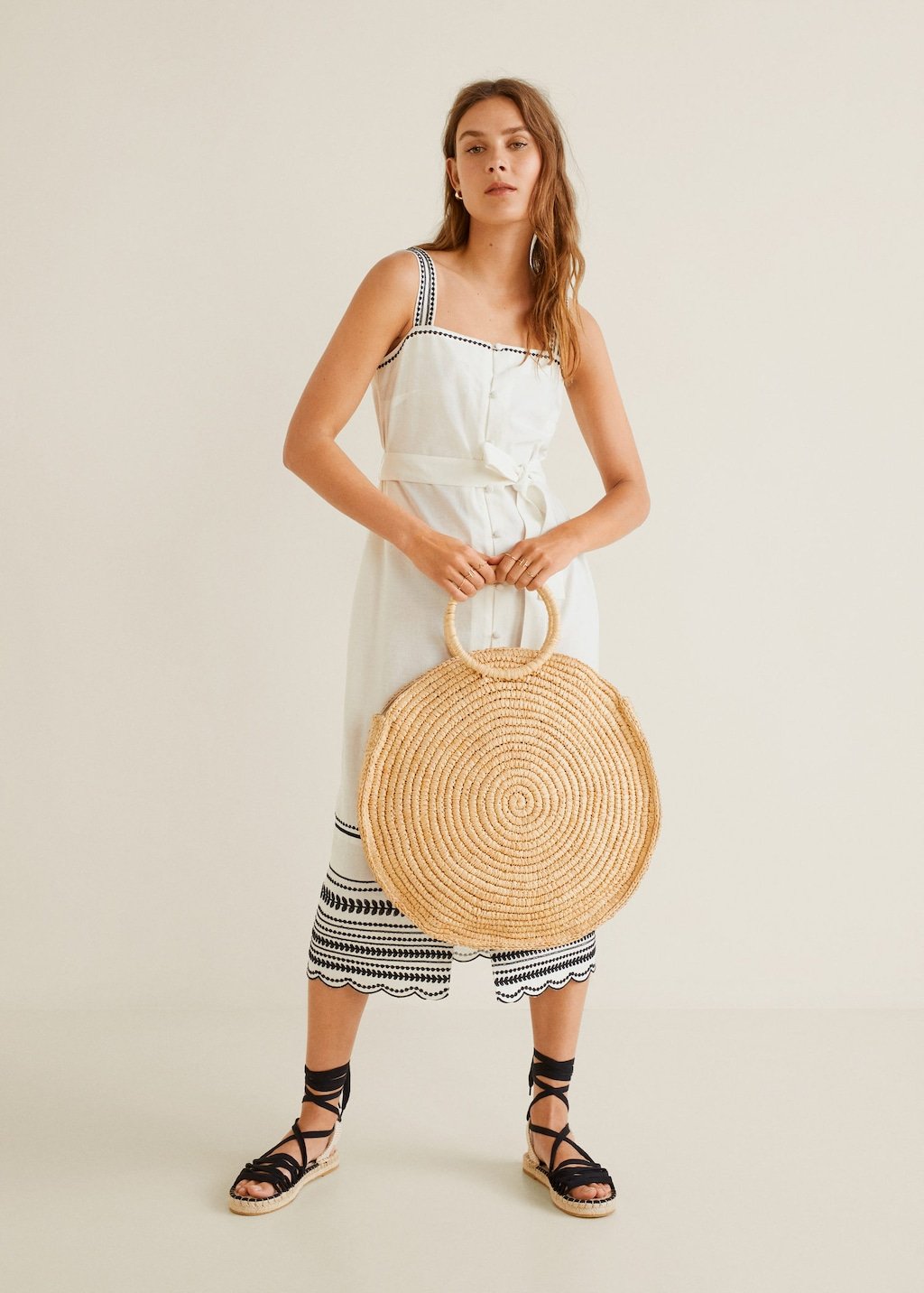 Embroidered cotton dress