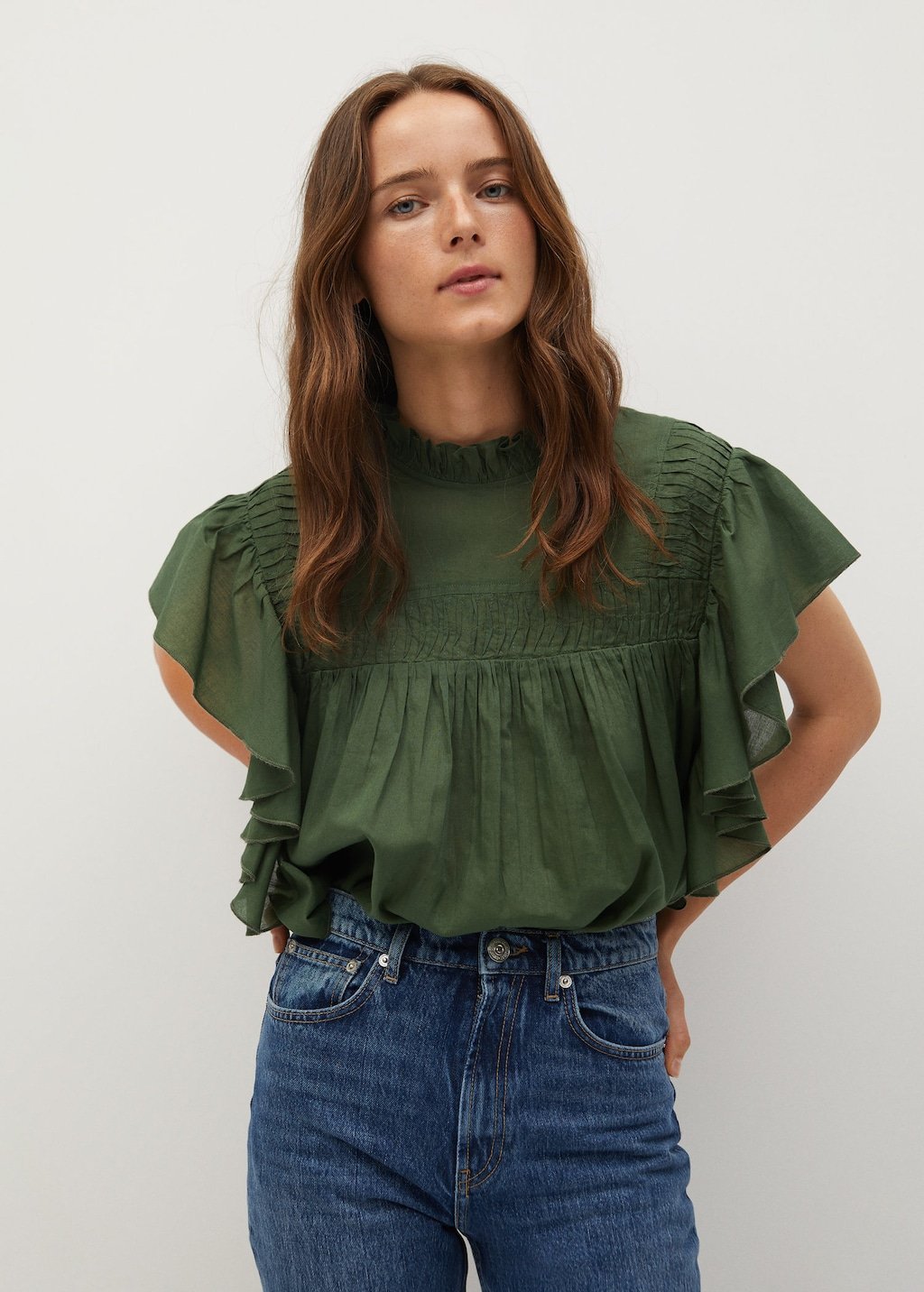 Ruffled cotton top