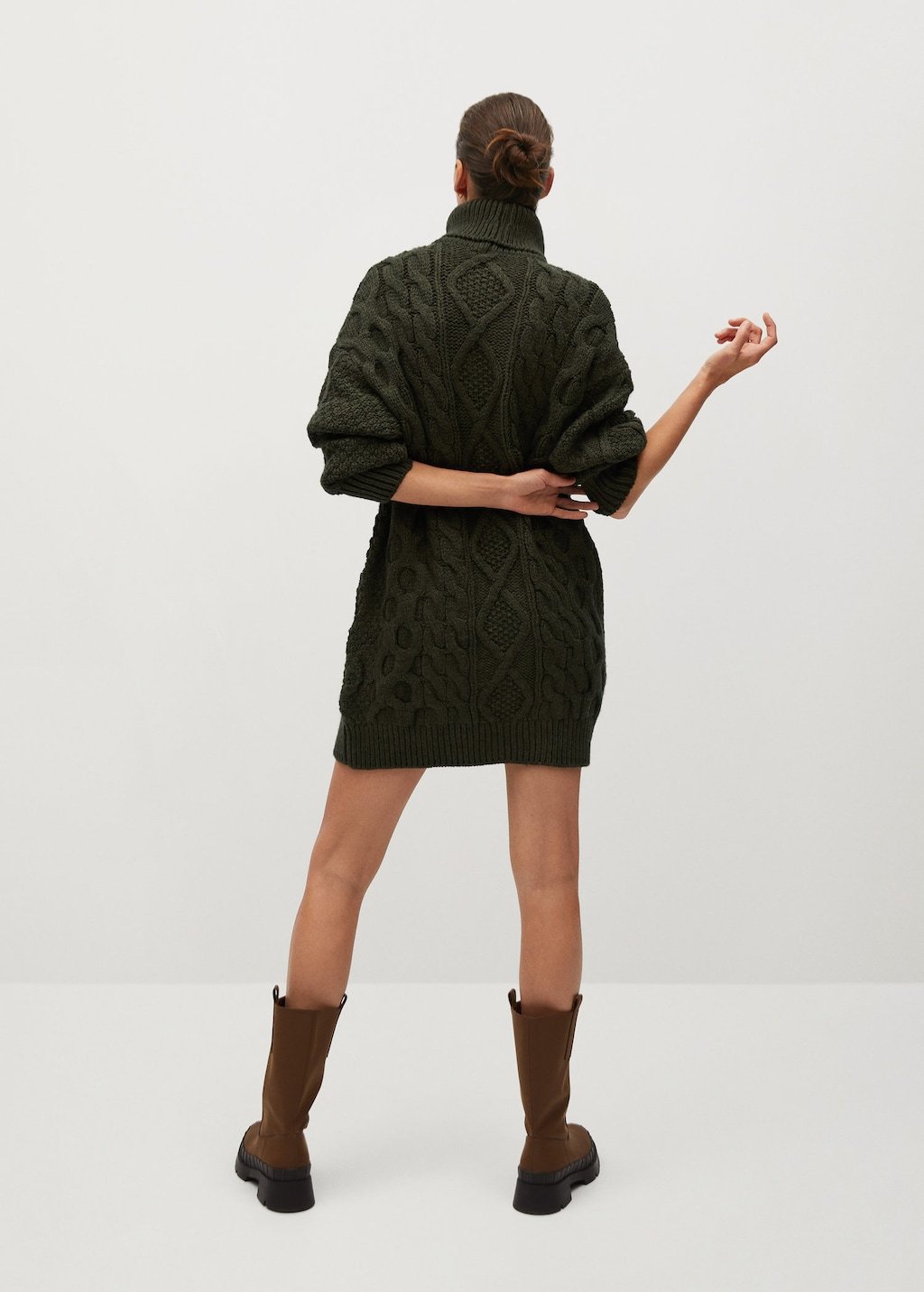 Knitted turtleneck dress