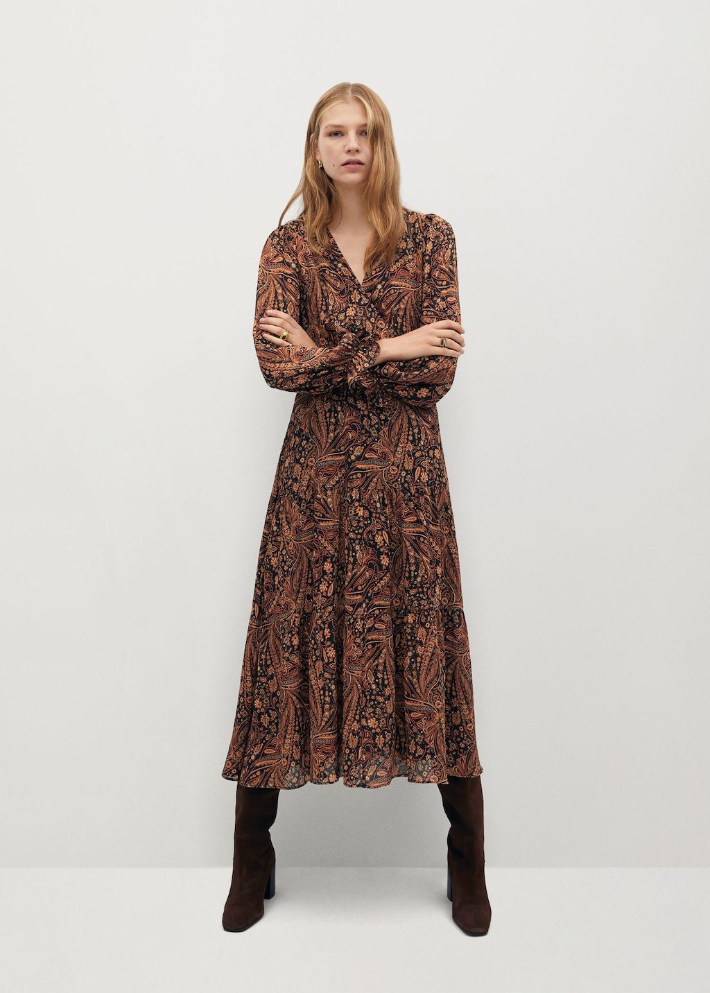 Paisley print dress