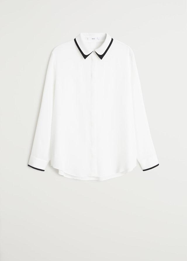 Contrasting finish blouse