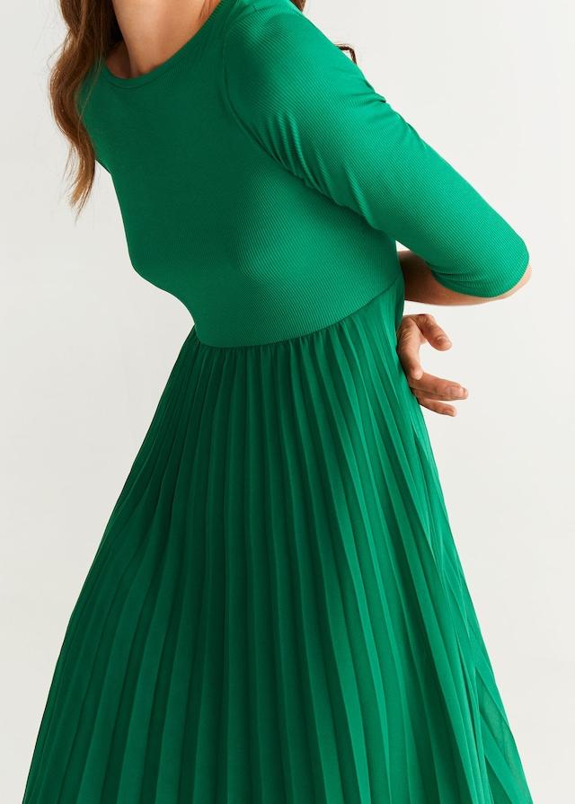 Pleated midi dress