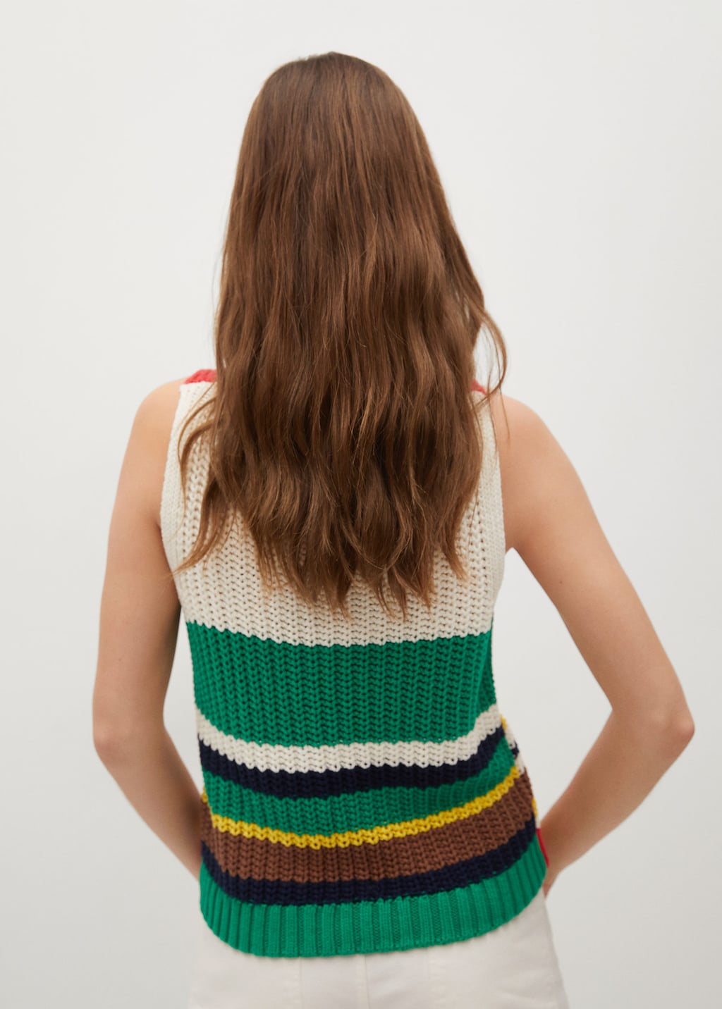 Multicoloured knitted top