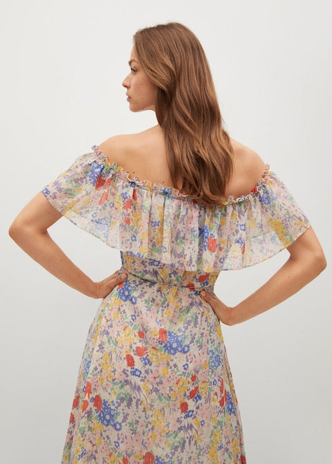 Ruffled floral dress