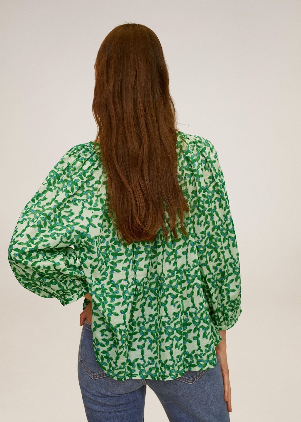 Printed cotton blouse