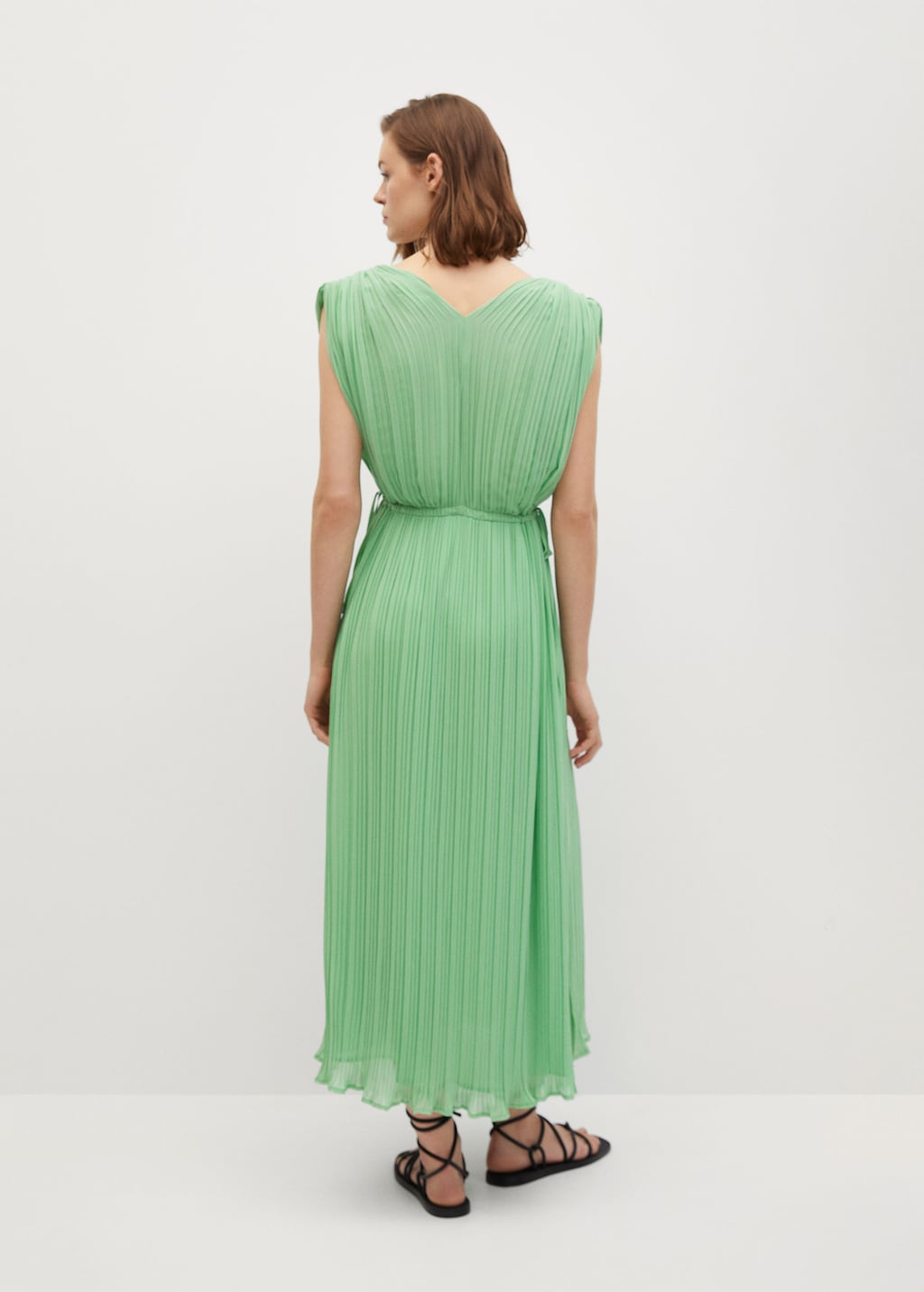 Pleated midi dress