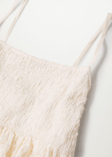 Textured cotton-blend dress