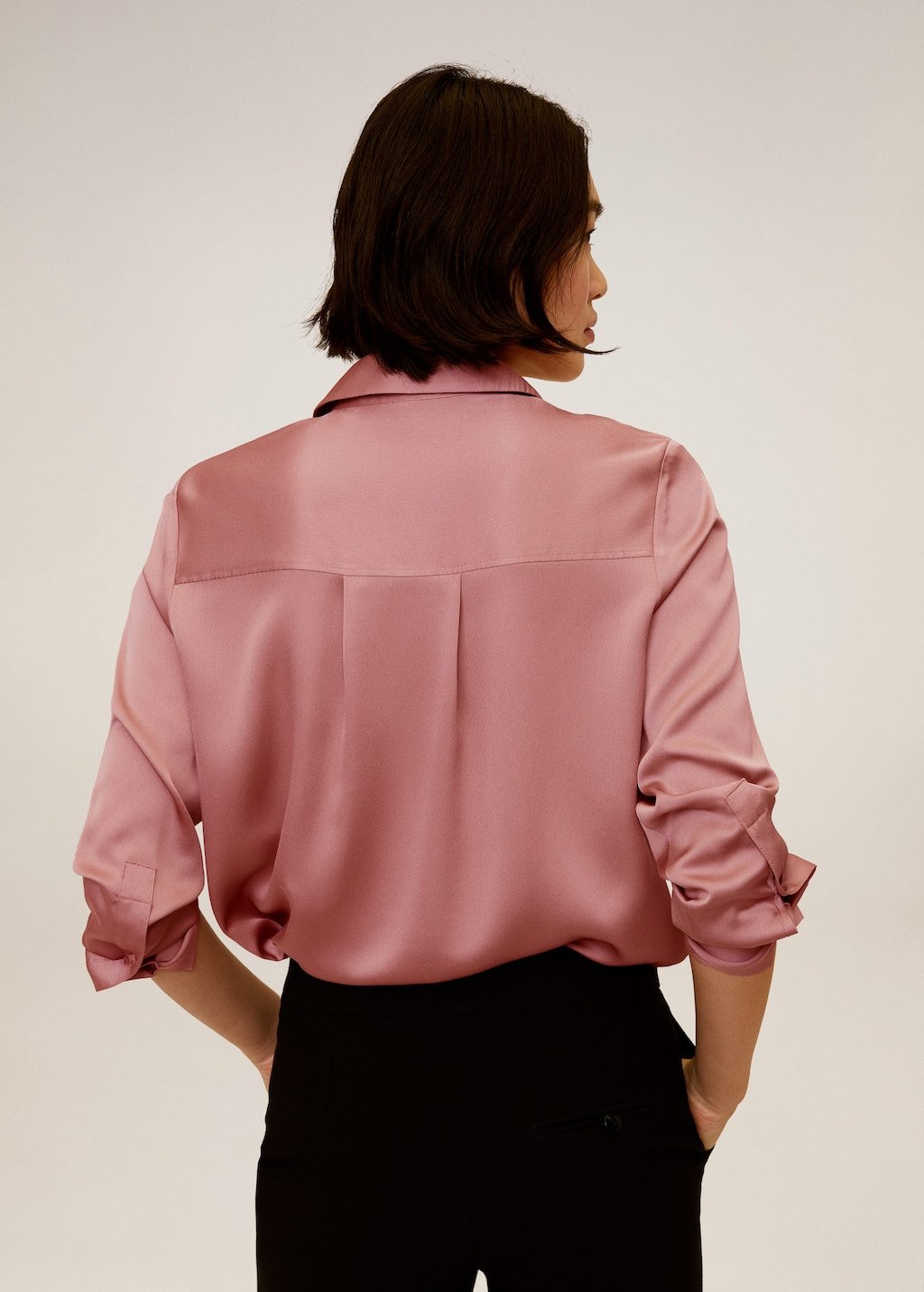 Satin pocket shirt