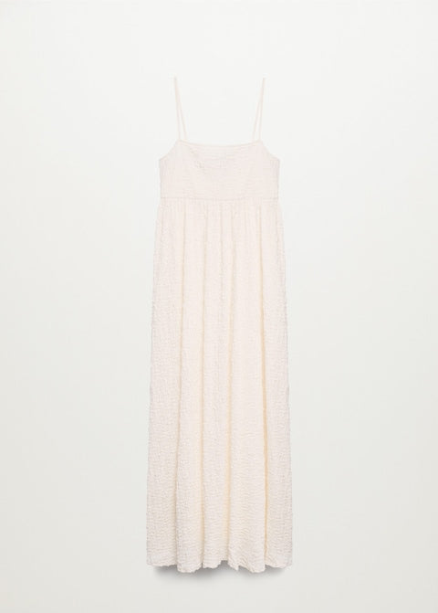 Textured cotton-blend dress