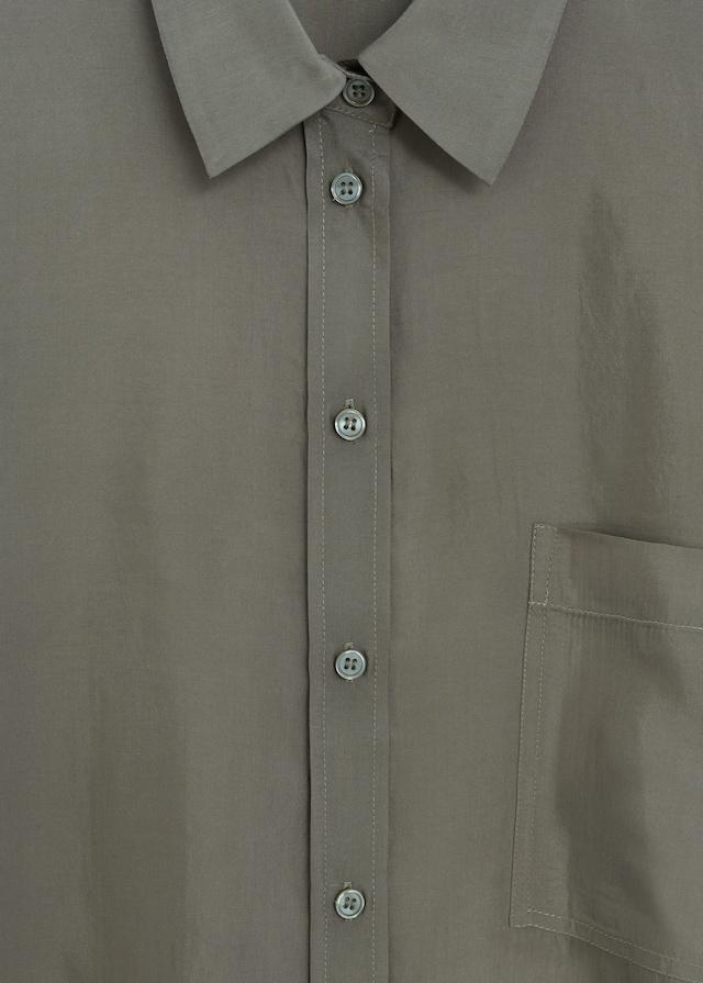 Pocket cupro shirt