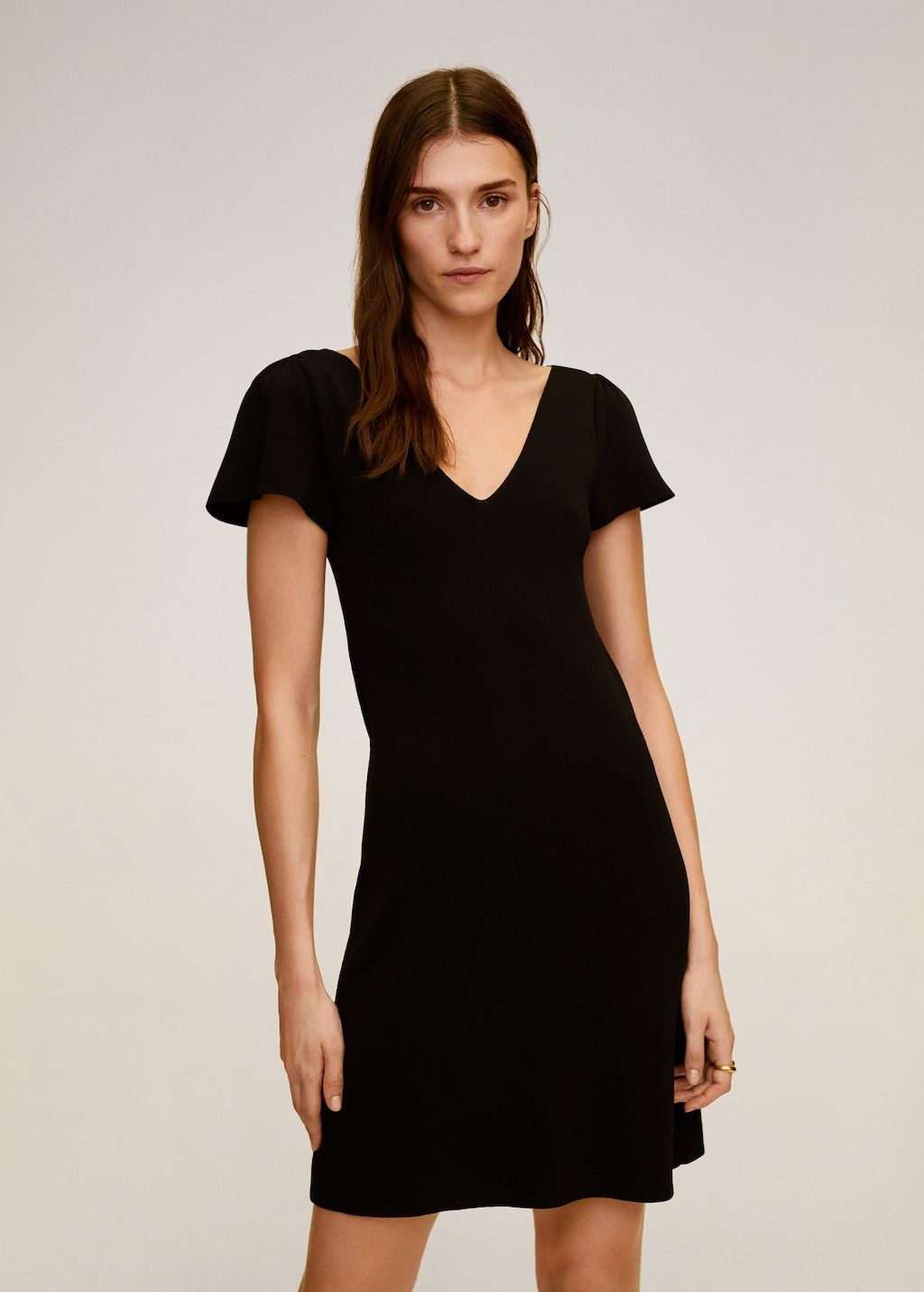 Ruched sleeve dress