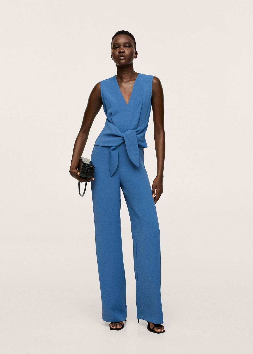 Bow wrap jumpsuit