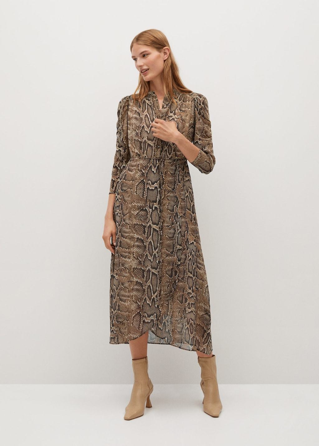 Snake print gown