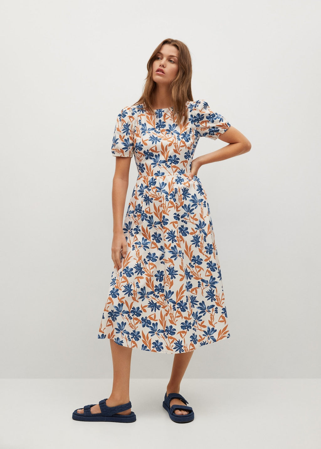 Printed cotton dress