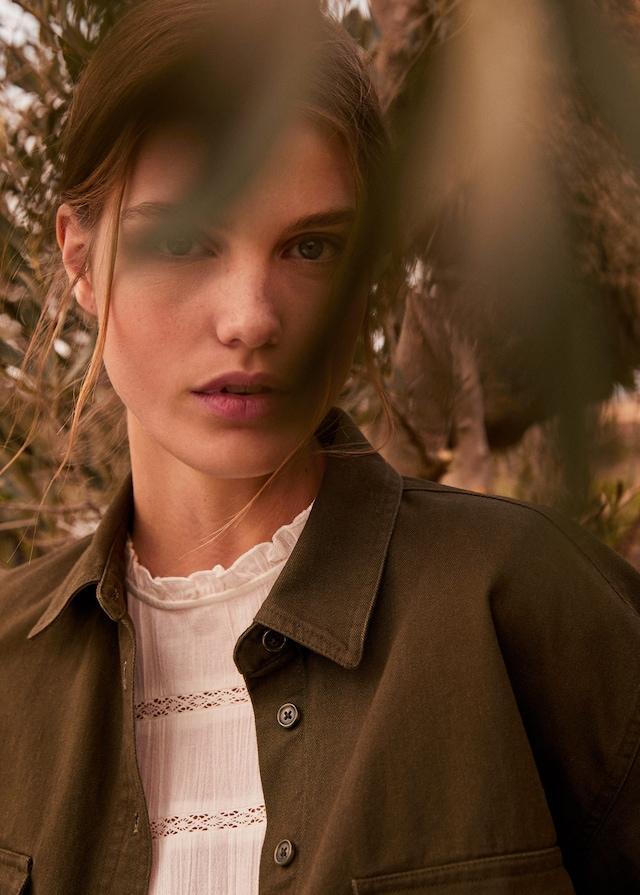 Chest-pocket cotton shirt