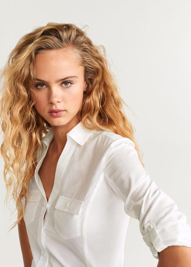 Chest-pocket cotton shirt