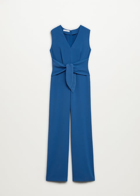 Bow wrap jumpsuit