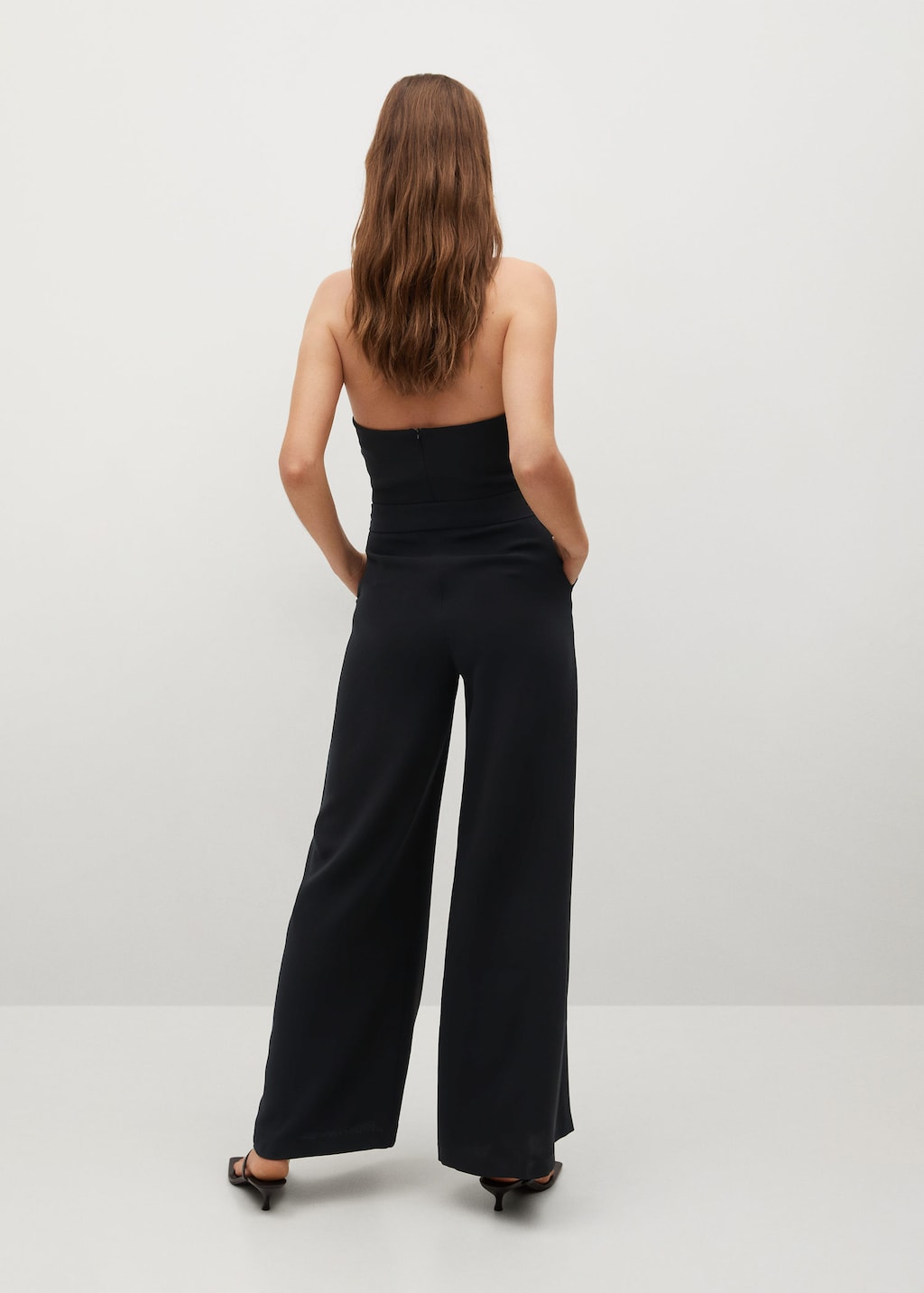 Wrap neckline jumpsuit