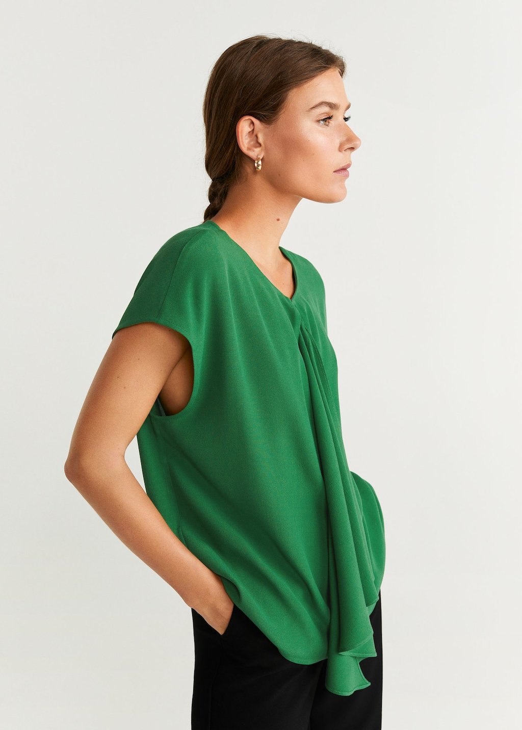 Draped detail blouse