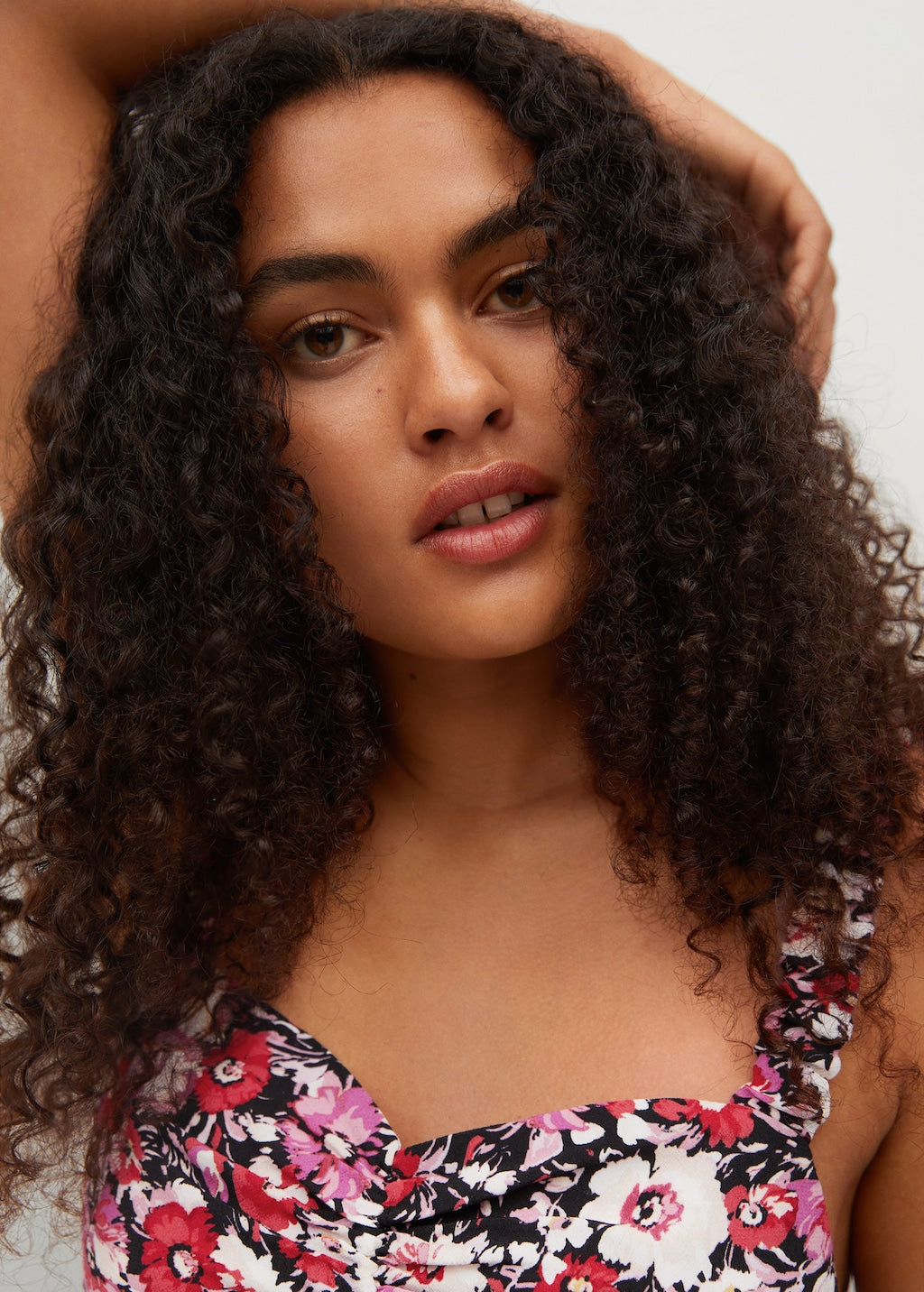 Ruffle printed dress