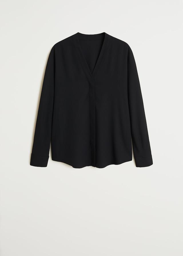 V-neckline blouse