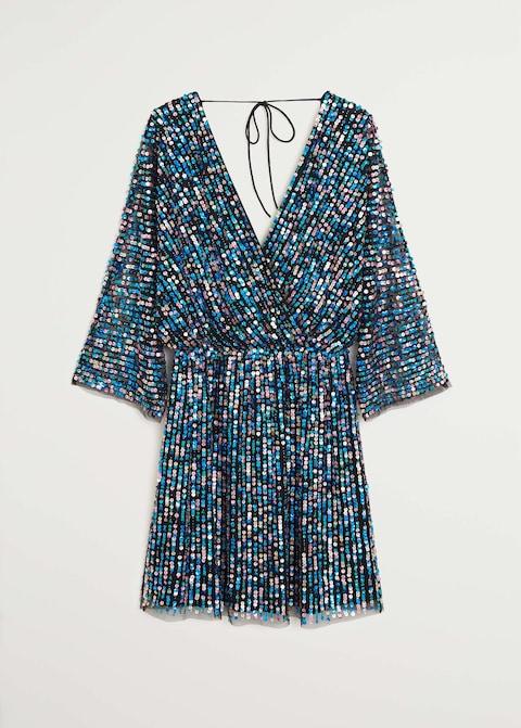 Sequin wrap dress