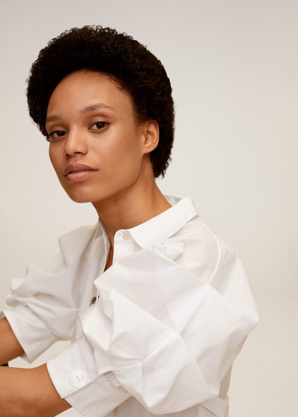 Poplin buttoned dress