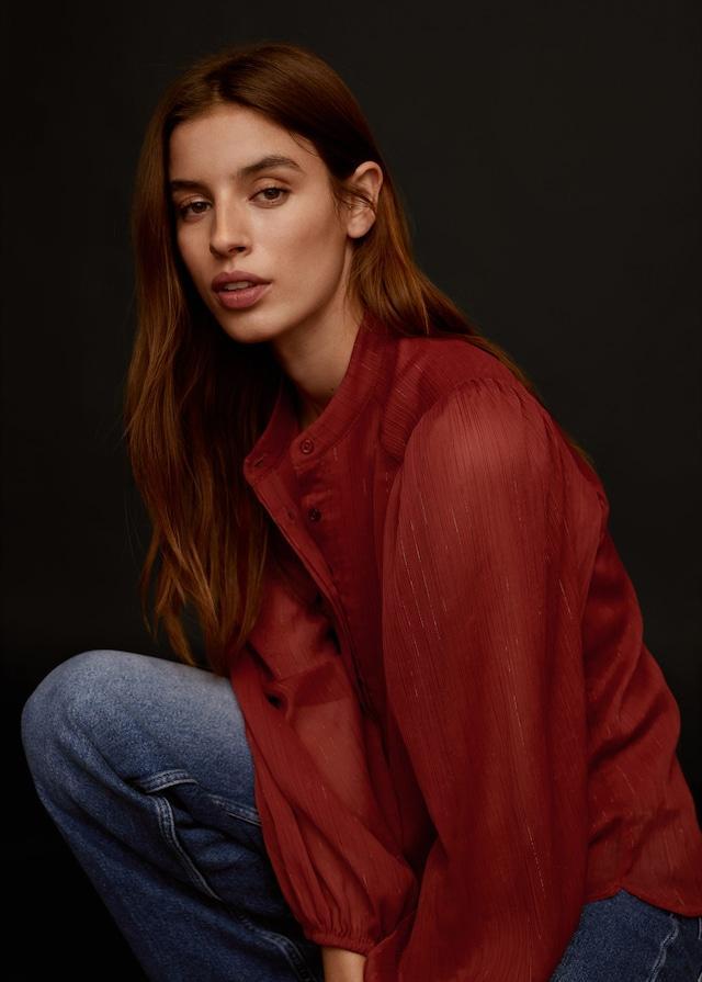 Metallic thread blouse