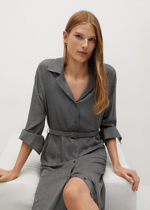 Belt shirt dress