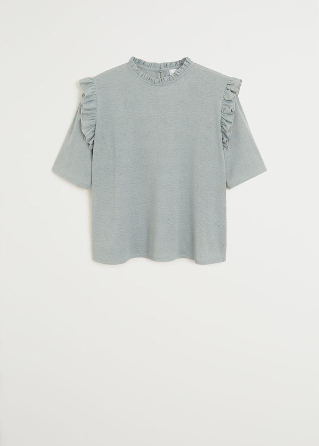 Ruffle textured T-shirt
