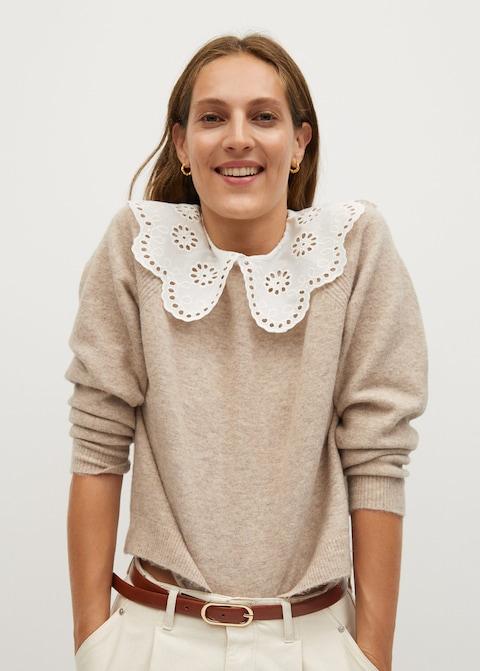 Baby doll neck cardigan