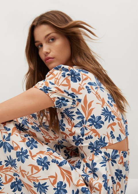 Printed cotton dress