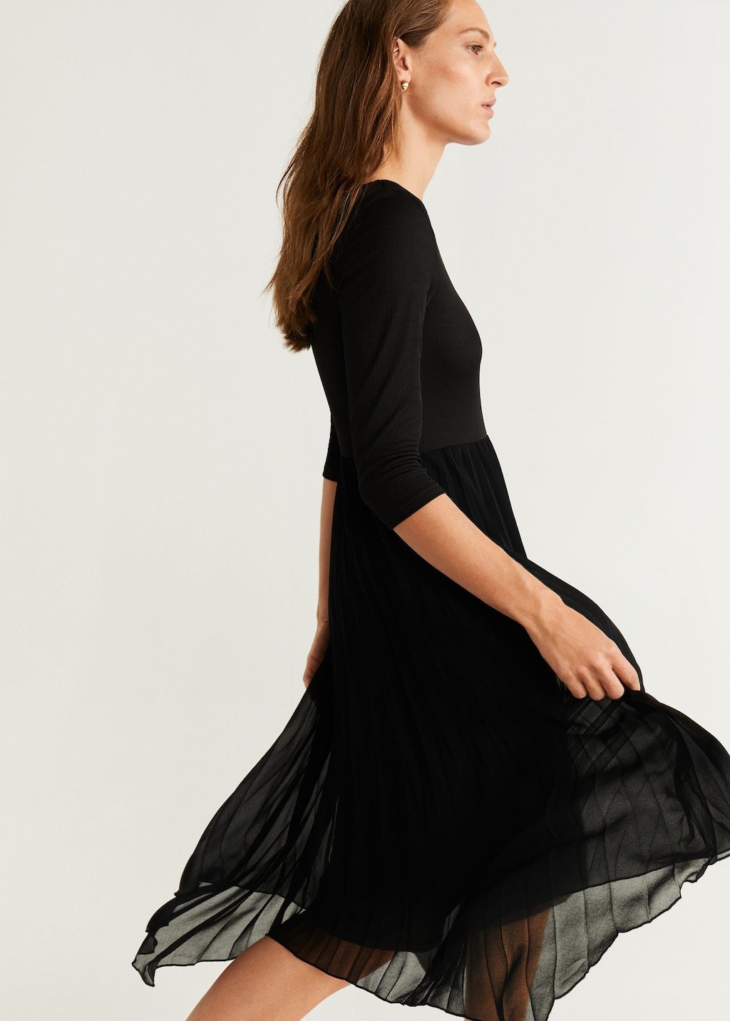 Pleated midi dress