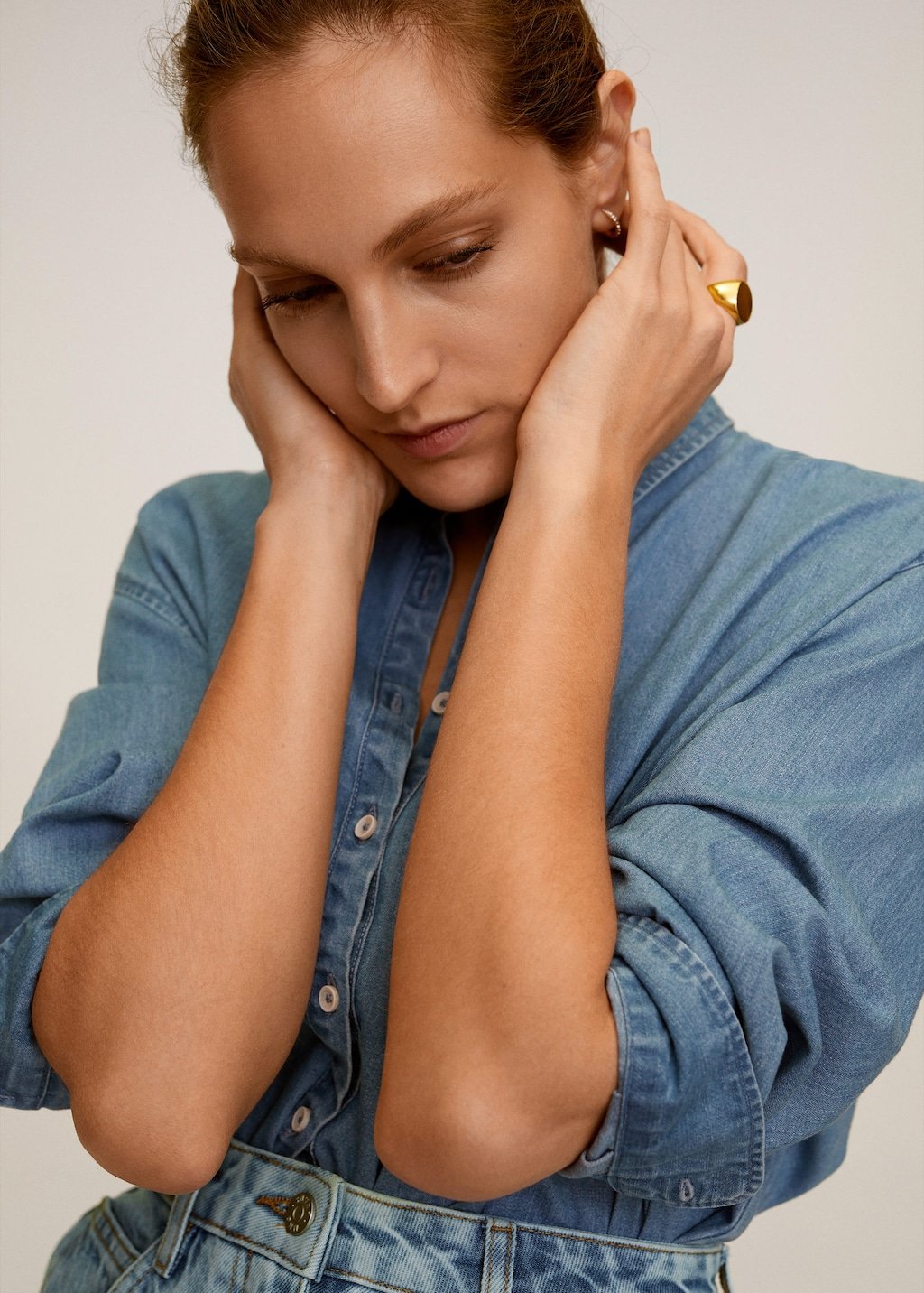 Oversize denim shirt